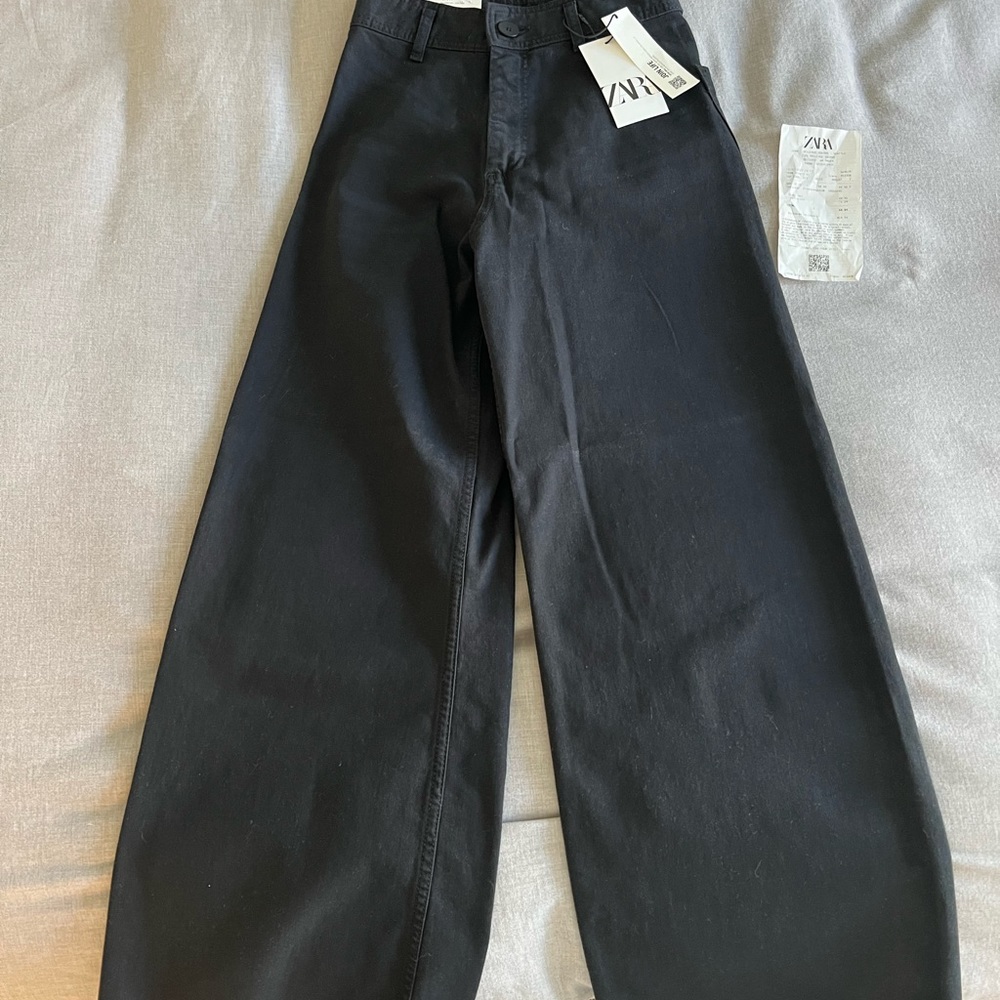 Zara High Rise Marine Straight Jeans New with Tags
